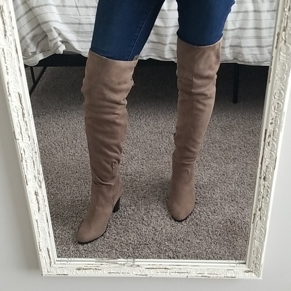 Qupid Shoes - Thigh High Faux Suede Boots